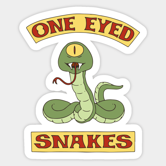 One Eyed Snakes Sticker by GraphicTeeShop